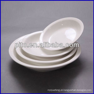 Fábrica de porcelana P &amp; T, placas de sopa de porcelana, placas redondas profundas